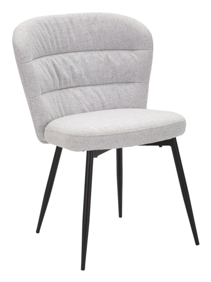 Lausanna Grauer Stühle, 2-teiliges Set, Cm 58x60,5x85