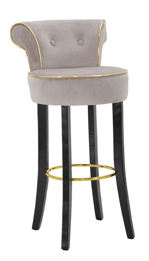 Luxy Bar-hocker In Grau, Cm 46x48x96