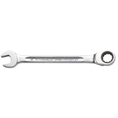 Stahlwille - Maulringratschenschlüssel open-ratch 17 sw 13mm L.182mm umschaltbar,Rings.15Grad