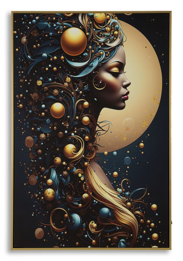 Led-druck Auf Lackierter Leinwand Mit Minerva-rahmen -a- 60 X 3,5 Cm x90