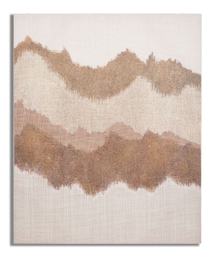 Gemälde Auf Brauner Leinwand Cm 80x3,7x100