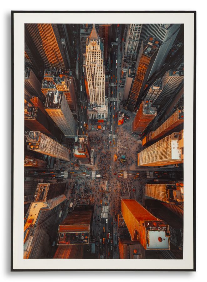 New York Lackierter Leinwanddruck Mit Rahmen -b- Cm 72x4x102