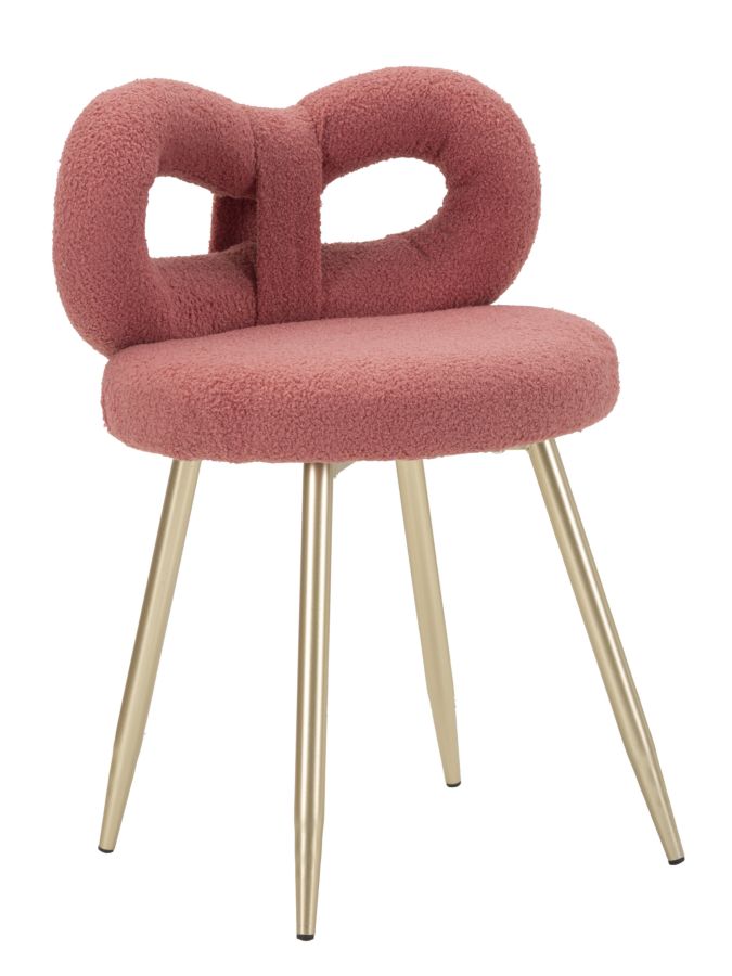 Pinkfarbener Ilary Mini-stuhl, Ø 40 X 67 Cm (sitzhöhe 46 Cm)