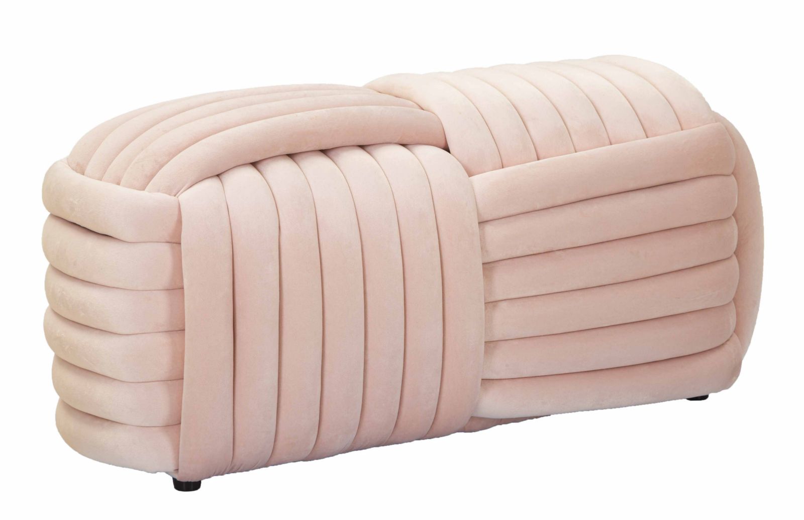 Rosa Weiche Bank 90x45x45 Cm