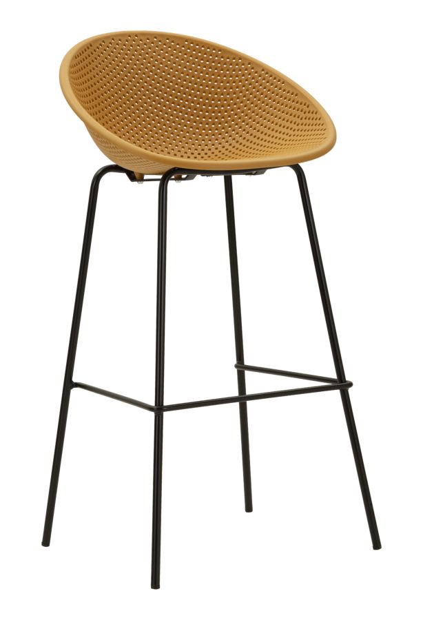 Ibiza Barhocker, Senf, 2er-set, 50 X 50 X 98 Cm (sitzhöhe 75 Cm)