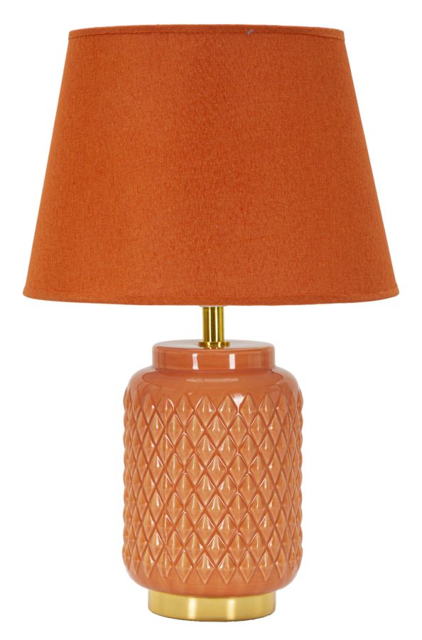 Quadratische Orange Tischlampe, Cm Ø 28 X 44