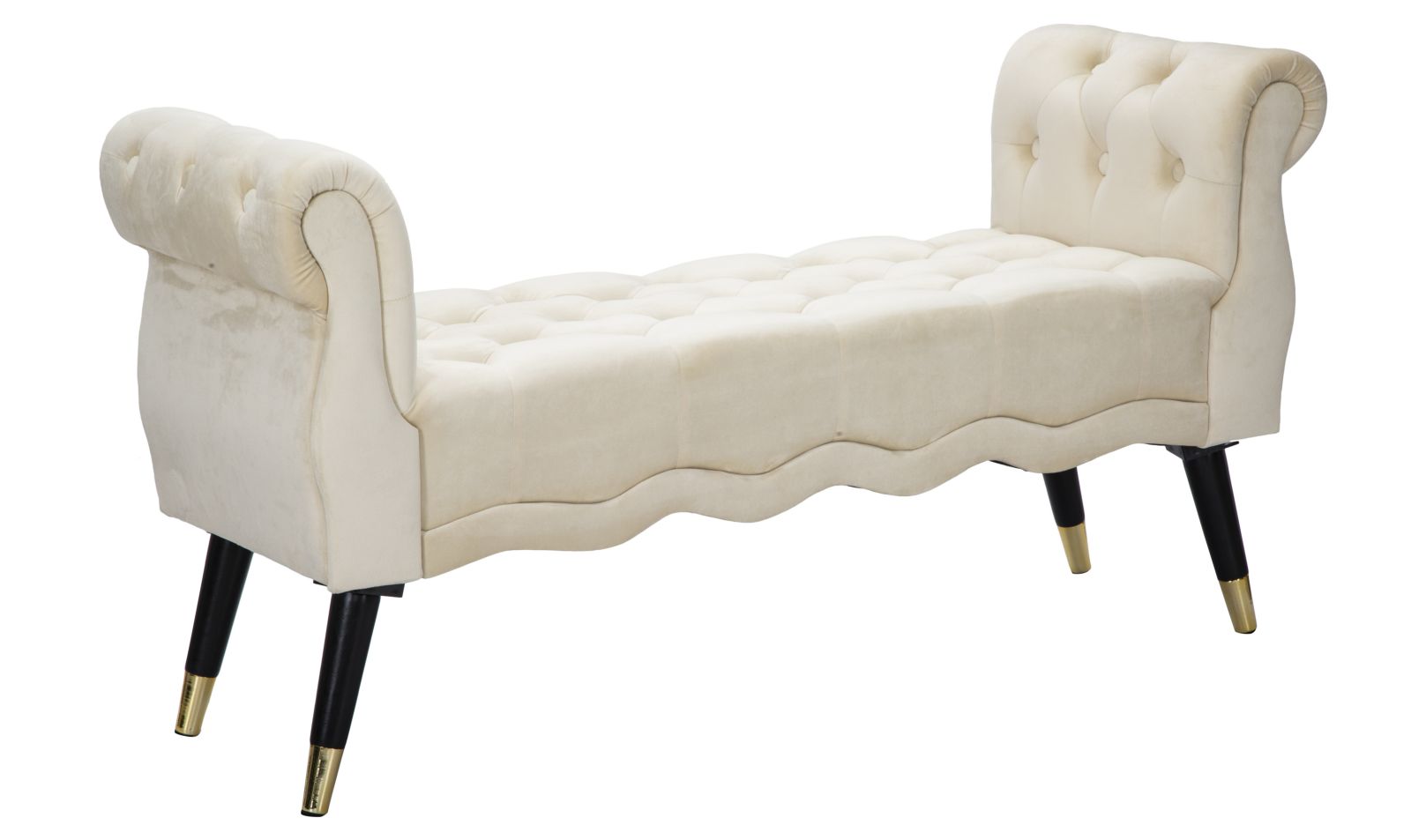 Paris Bank Creme/gold Cm 120x40x60