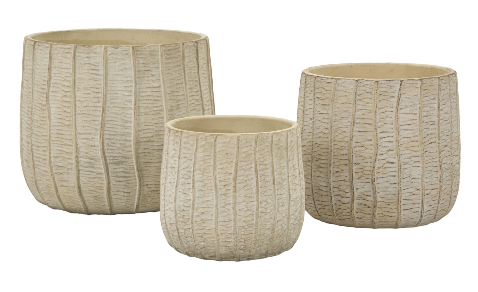 Cachepot Flake Set, 3 Stück, Cm 30,5 X 27, 25 X 22,2, 19,5 X 18