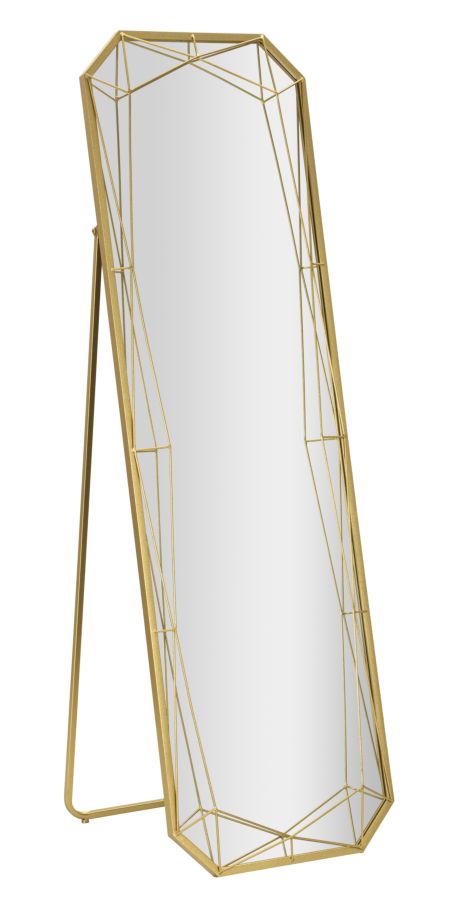 Goldener Standspiegel Cm 46x2-57x153 (spiegelgrösse Cm 43x150)