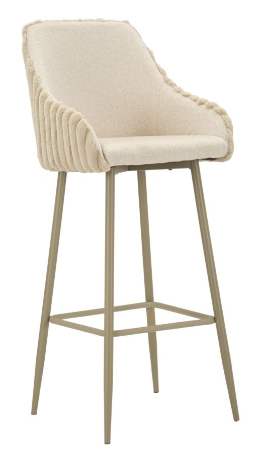 Alaska Bar-hocker -a- Creme Set, 2 Stück Cm 52x46x111 (sitzhöhe 78 Cm)