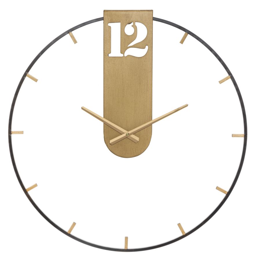 Goldene Wanduhr Cm Ø 60x4,5