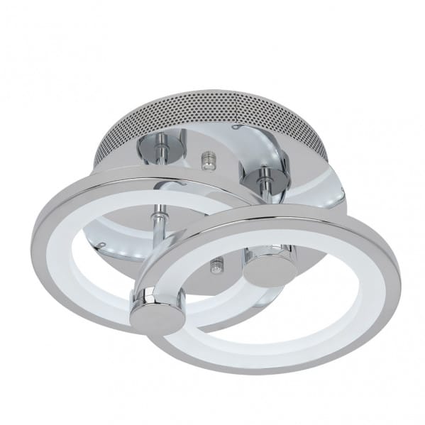 Fabrilamp - deckenleuchte sydney 32w 3000-4000-6500k chrom 14x30x20 cm 4160 lm dimmbar, memory und fernbedienung