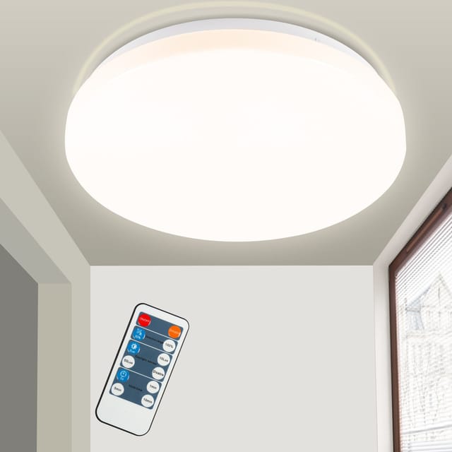 Swanew 18w Led Deckenleuchte Mit Bewegungsmelder Einstellbar. Led Deckenlampe Mit Bewegungssensor. Mit Fernbedienung. Ip44 Wasserdicht Sensorleuchte. Neutralweiß. Für Treppen Flur Badezimmer Balkon