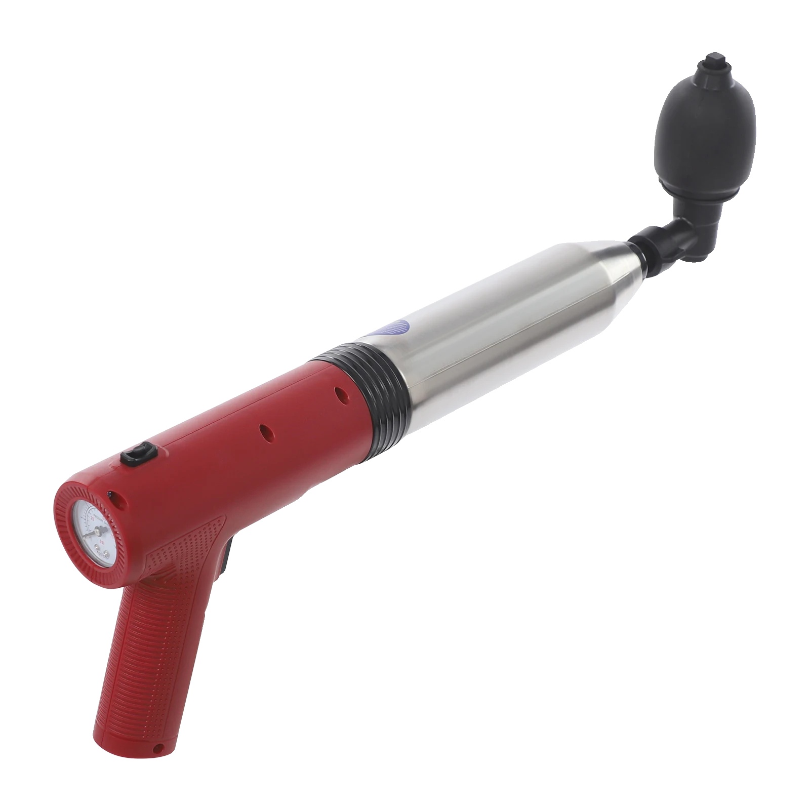 Elektrischer Toilettenkolben, Hochdrucklufttechnologie, Ergonomisches Design, Rot