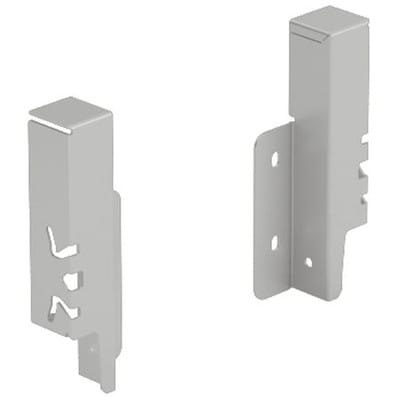 Hettich Schubkasten-Rückwandverbinder, links/rechts, ArciTech, 9150642, Stahl silber