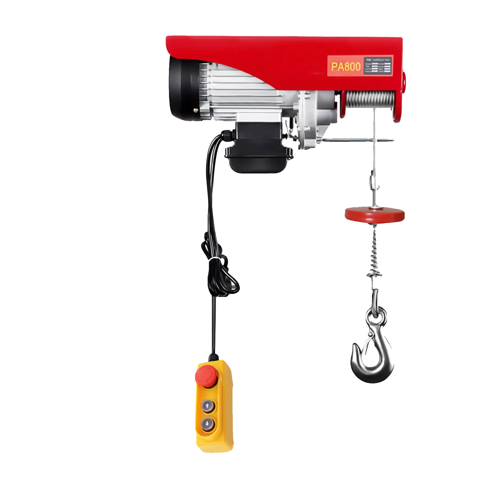 Elektrische Seilwinde, 800 Kg Hubkraft, 220–230 V Spannung, 1350–1450 W Leistung, 10 M Hubhöhe, 10 M/min Hubgeschwindigkeit