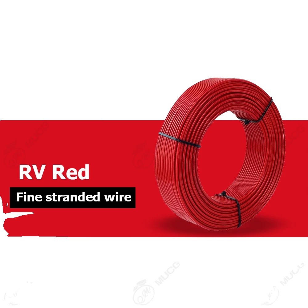 Kupferdraht, Pvc-isoliert, Litzenleiter, Rot-b, 19 Awg - 0,75 Mm²-b, 100 M-b