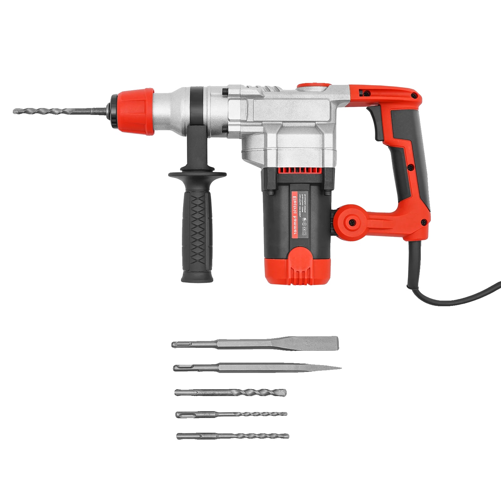 Kabelgebundener Elektrischer Bohrhammer Mit 3-in-1-funktion, Rot