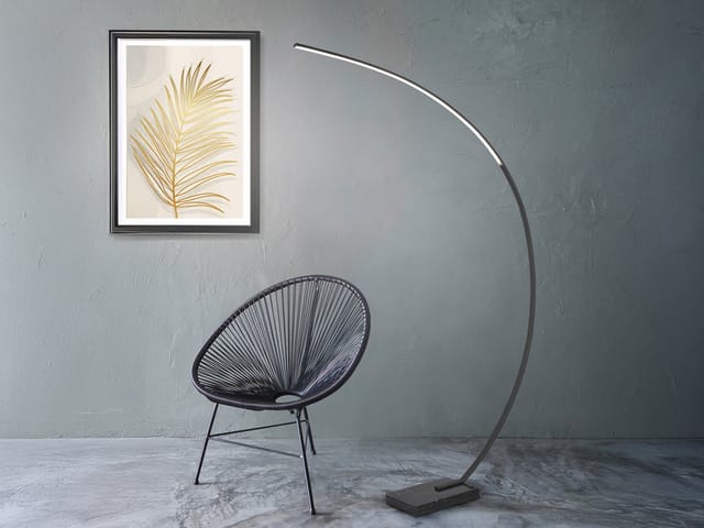 Neuwertig] Trio Lighting Led Bogen Stehleuchte Stehlampe Lampe Leuchte Bangkok Schwarz Matt B-Ware