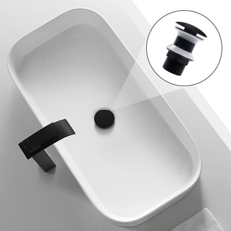 Universeller Klick-klack-waschbeckenablauf – 1 Stück – Mattschwarz – Geeignet Für Waschbecken, Spülbecken Und Badezimmer