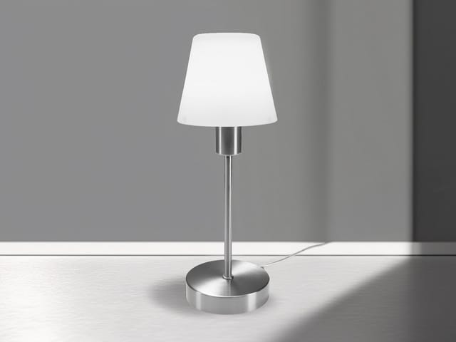 Meinewunschleuchte - Tischleuchte matha mit Touch Dimmer und Glas Lampenschirm, Höhe 32cm
