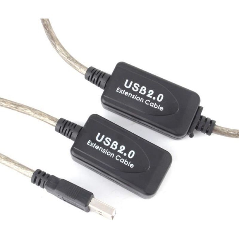 Yosoo 15 M Usb 2.0 Typ A Verlängerungskabel (stecker Auf Buchse), Schwarz