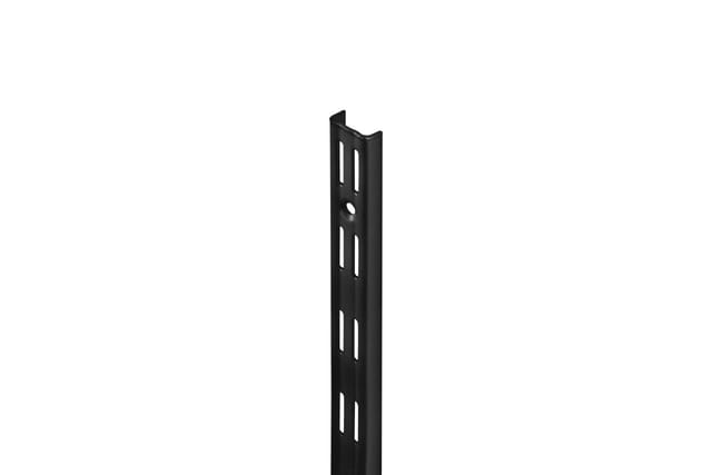 Dolle Wandschiene 2-Reihig 100 cm schwarz Metall Regalträger