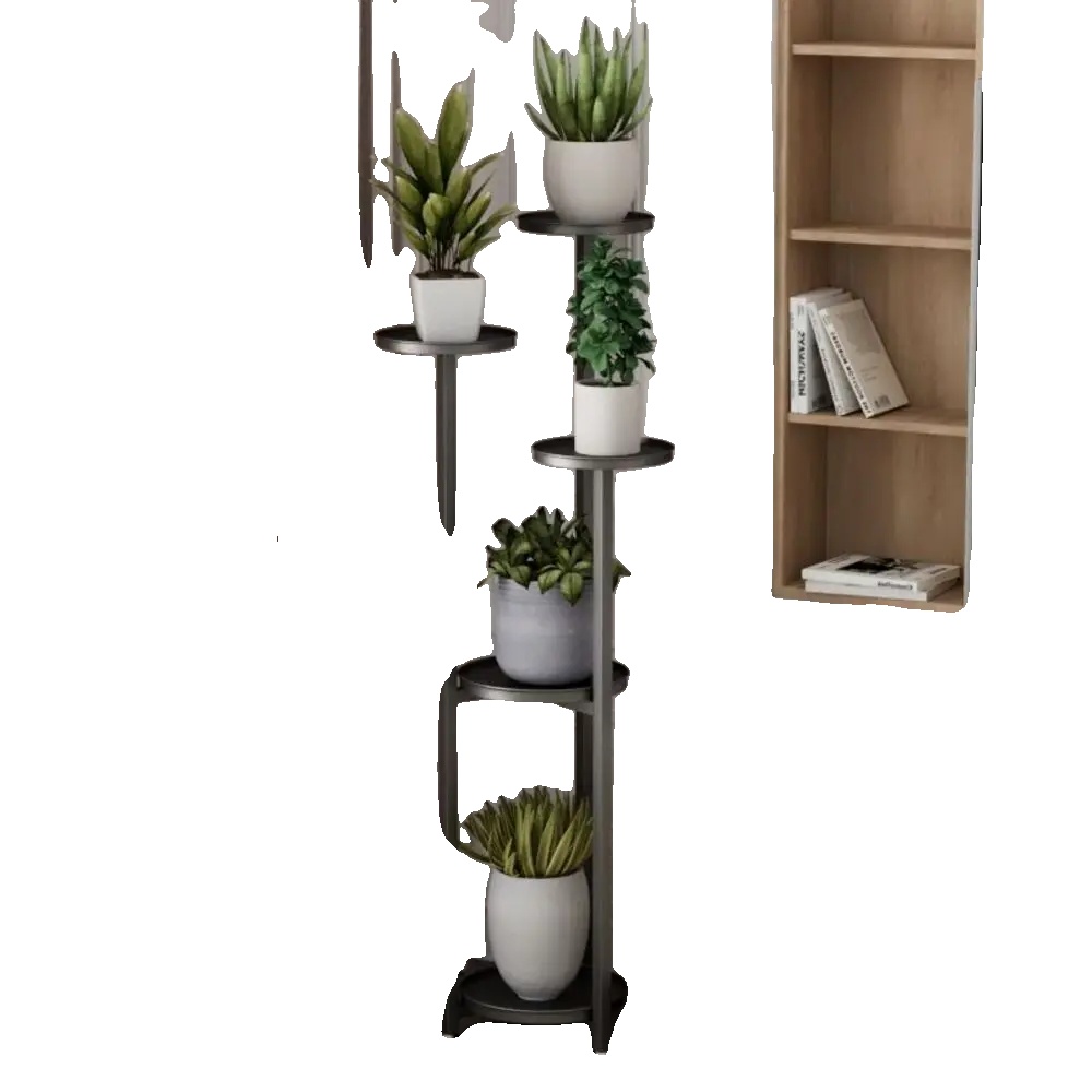 Zimmerpflanzenständer, Modernes Design, Mehrstufig, Schwarz – 120 Cm