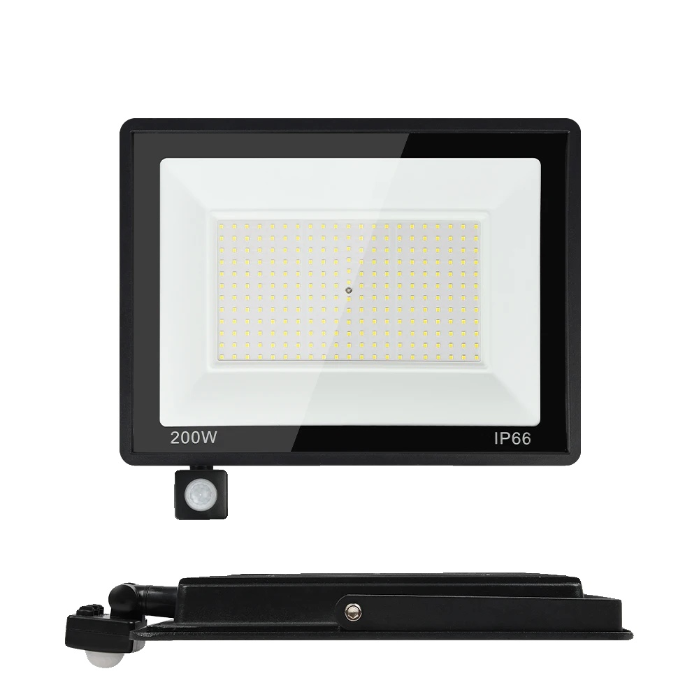 Led-flutlicht, Pir-bewegungsmelder, Ip65 Wasserdicht, 200 W, 1 Stück