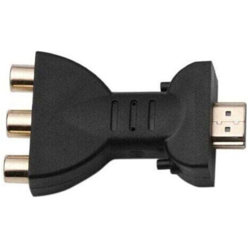 Hdmi-stecker Auf 3rca-buchse Composite Av-adapter - 1, Audio-video-konverter Für Fernseher, Computer Und Player - Schwarz (keine)