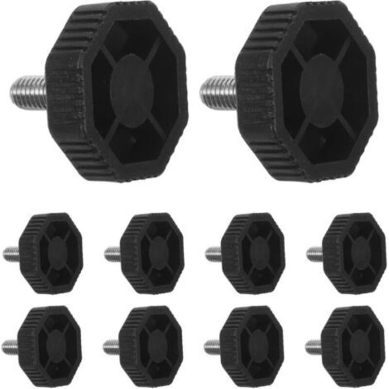 Möbelfüße, Verstellbare Nivellierfüße Zum Einschrauben, Achteckiger Kunststoff, 50er-pack – Antivibrations-dämpfungspads Für Möbel, Tische, Maschinen – Stabile Nivellierfüße Für Böden