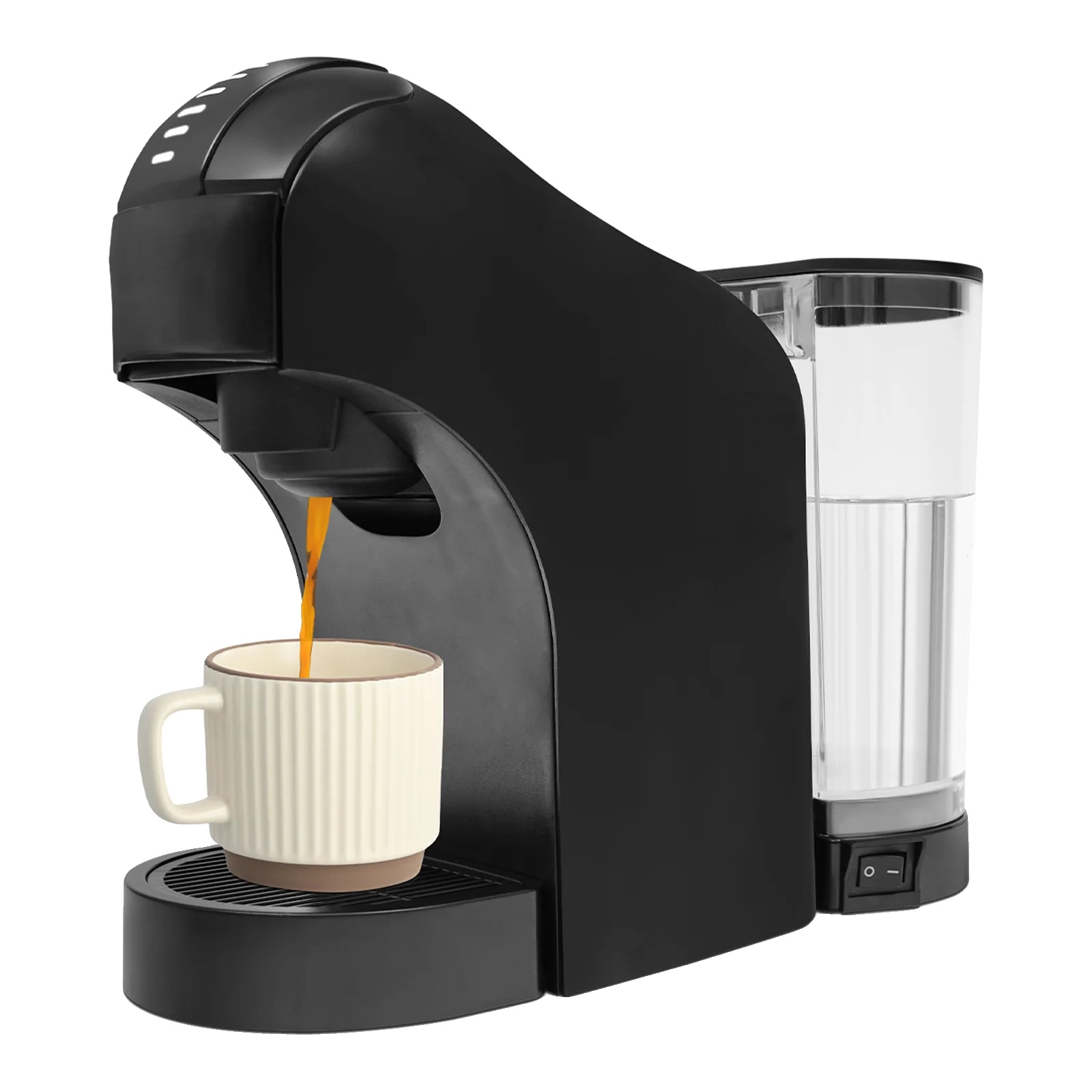 Kaffeemaschine, 1400 W Leistung, 20 Bar Extraktion, Schwarz