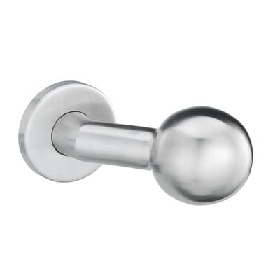 EDI - Türknopf K4/052/01 Edelstahl F00 Aufnahme 8 mm gekröpfter Kugelkopf