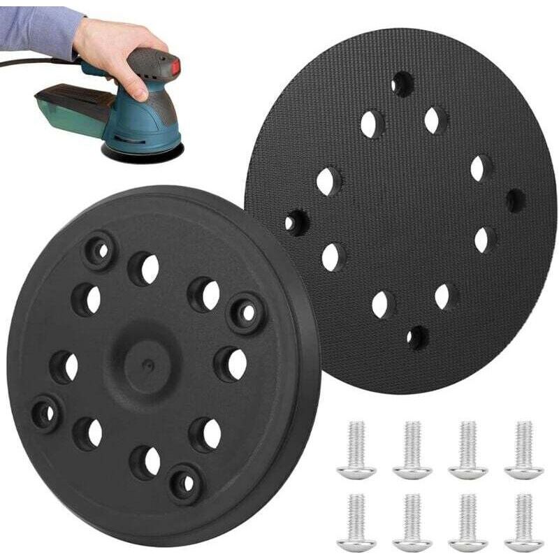 Schleifteller Und Stützteller, 2-teilig, 125-mm-schleifscheibe Mit Klettverschluss, 8 Löcher, Kompatibel Mit Bosch Pex 270 A Und Pex 270 Ae Exzenterschleifern