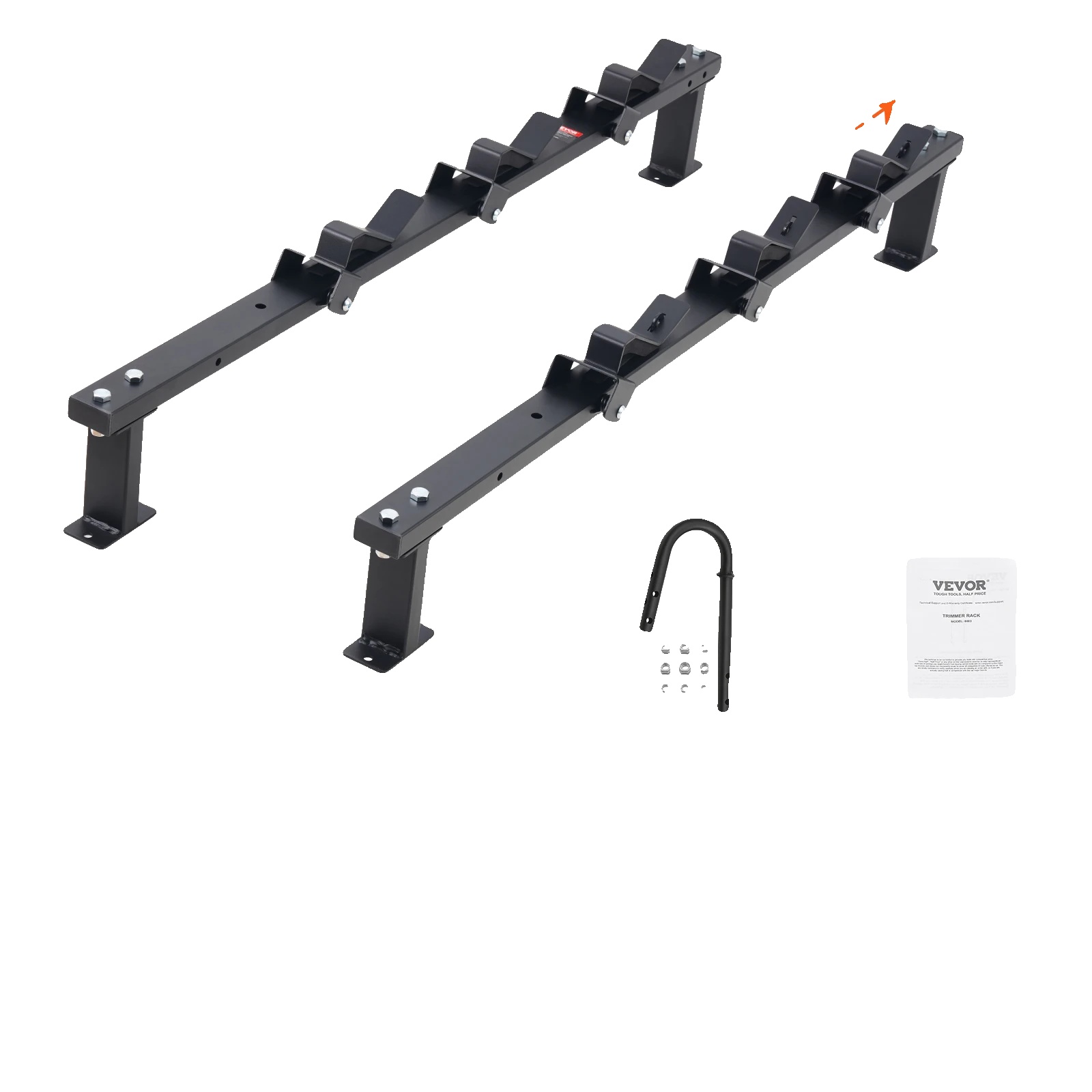 Heckenscherenhalterung, Vertikal/wandmontage, Sicheres Design, Schwarz