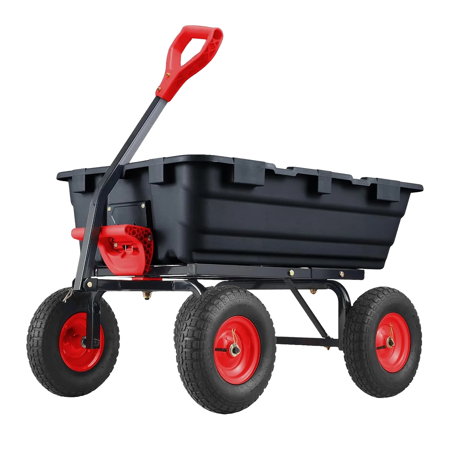 Gartenwagen, Schnellentladung, 800 Lb Tragkraft, Schwarz