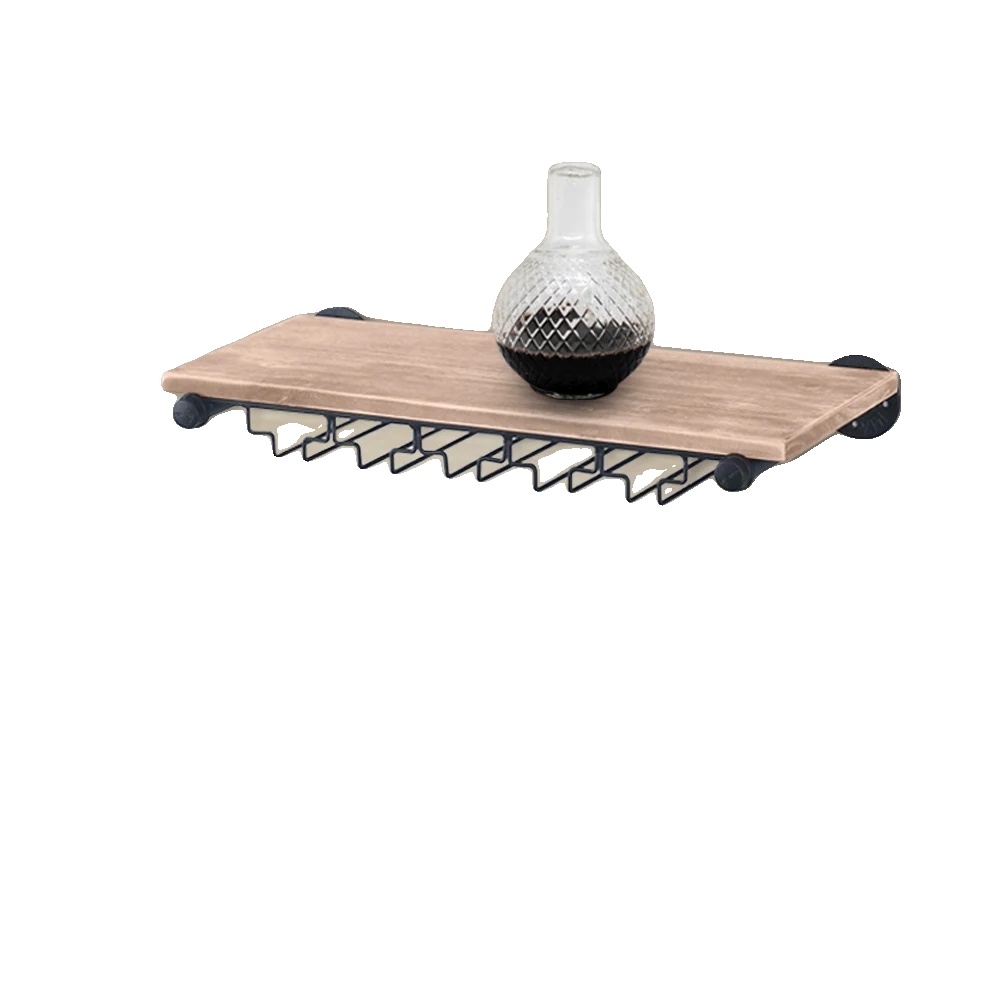 Weinregal, Robustes Kiefernholz Und Eisen, 68,5 Cm Hoch, 50,8 Cm Breit, 15,2 Cm Tief, Tragkraft Bis Zu 22,7 Kg, Ungiftige Oberfläche