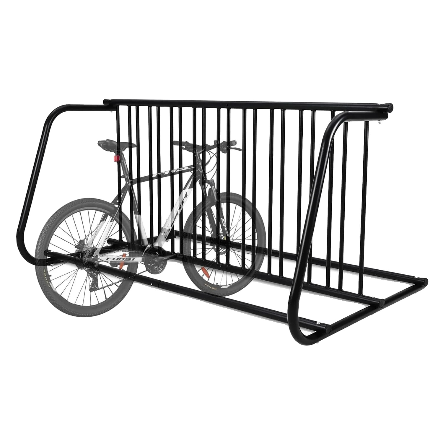 Bodenmontierter Fahrradständer, Kapazität Für 10 Fahrräder, Abmessungen 155 Cm Lang X 68 Cm Breit X 75 Cm Hoch, Doppelseitiges Design, Robustes Material Aus Legiertem Stahl, Einfache Montage Mit Mitge