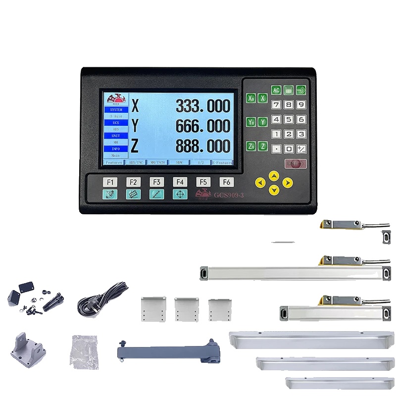 Digitalanzeige, 2-achsen-/3-achsen-kompatibilität, Lineare Glasskala, Gcs909-3 Lcd-dro-set