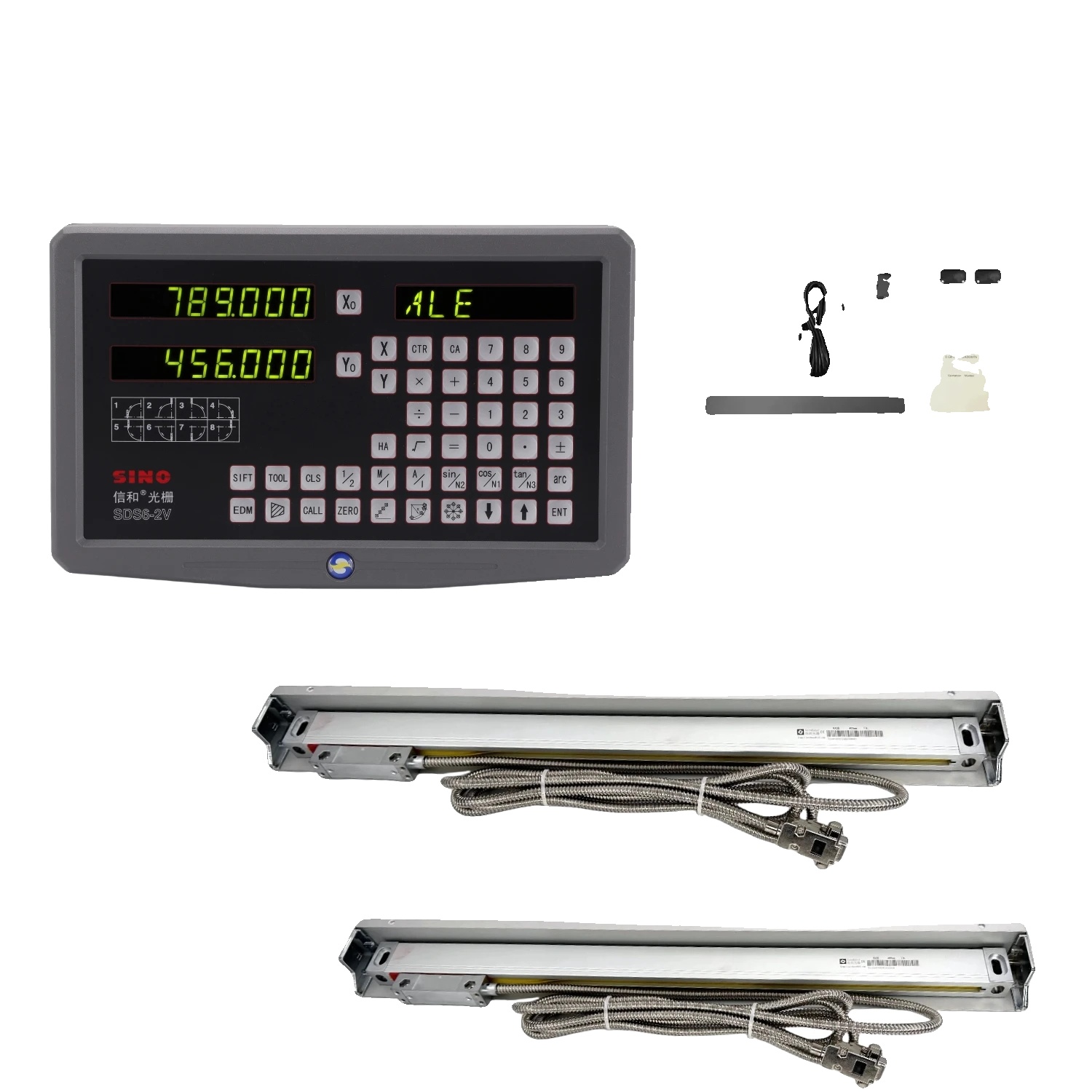 2-achsen-digitalanzeige-set, Präzise Ablesung, Langlebige Linearskalen, 0,005 Mm Komplettset