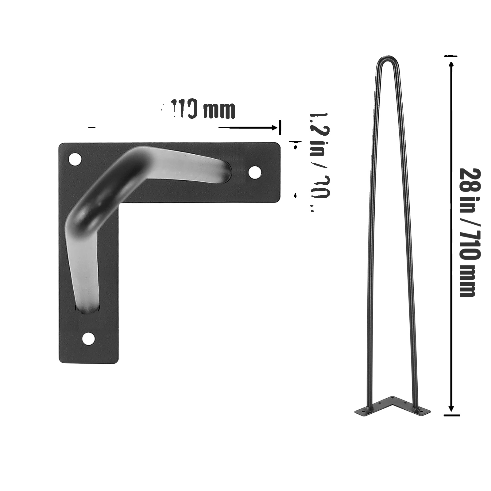 Robuste Möbelfüße, Verstellbar, 28