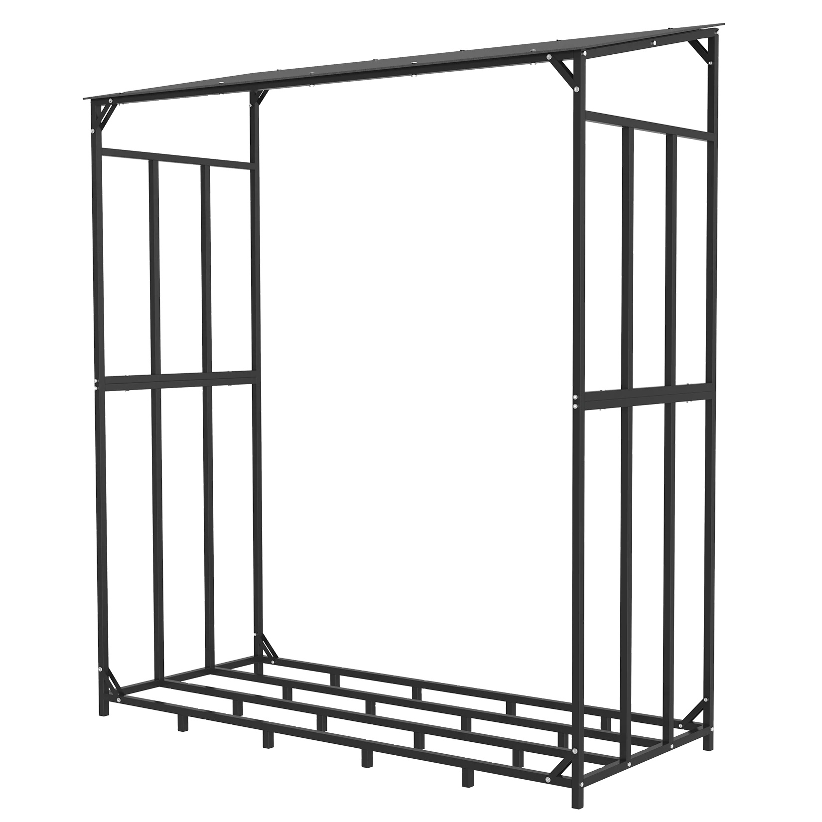 Stabiles Brennholzregal, Hohe Tragkraft, Robuste Metallkonstruktion