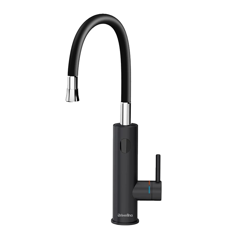 Küchenarmatur Mit Warmwasserbereiter, Sofortwarmwasser, Energiesparendes Design, Universal-schwarz, Eu