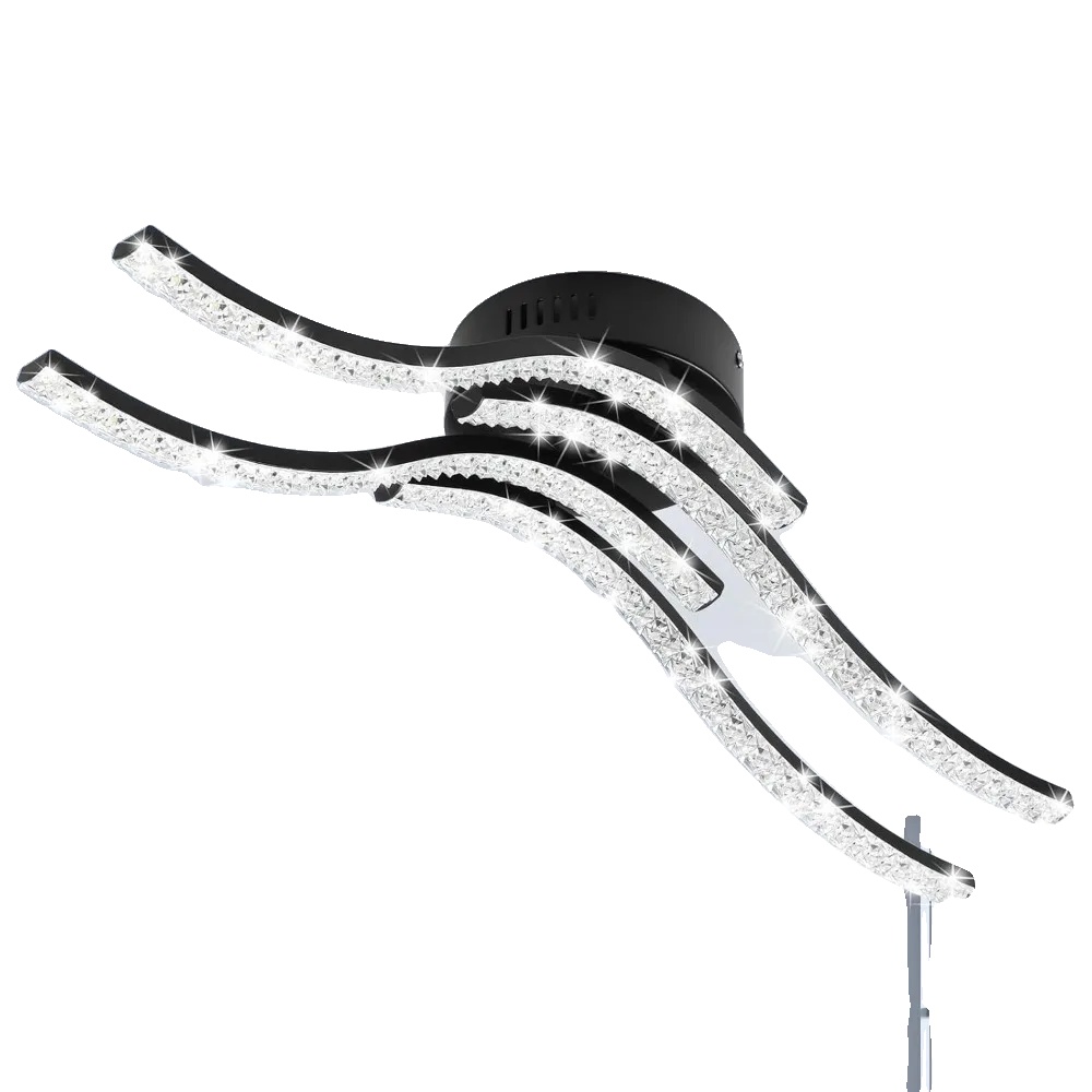 Deckenleuchte, Modernes Design, Augenschonende Helligkeit, Schwarz