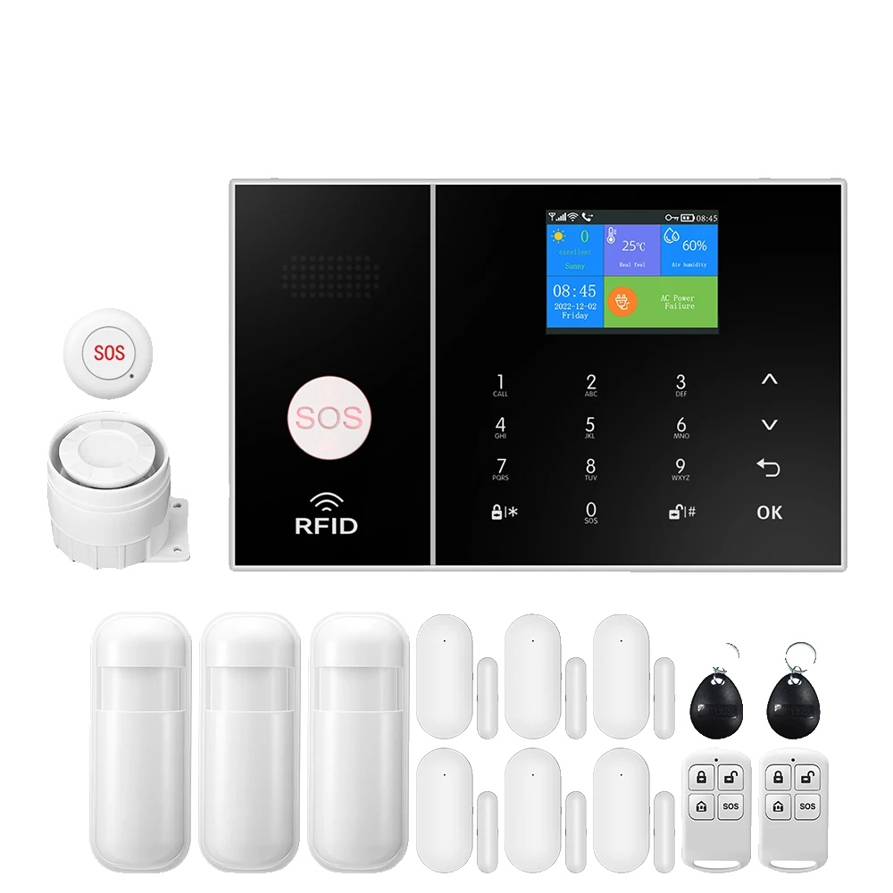 Smart-home-alarmsystem, Wlan- Und 4g-konnektivität, Bewegungserkennung, D-stecker, Eu-stecker