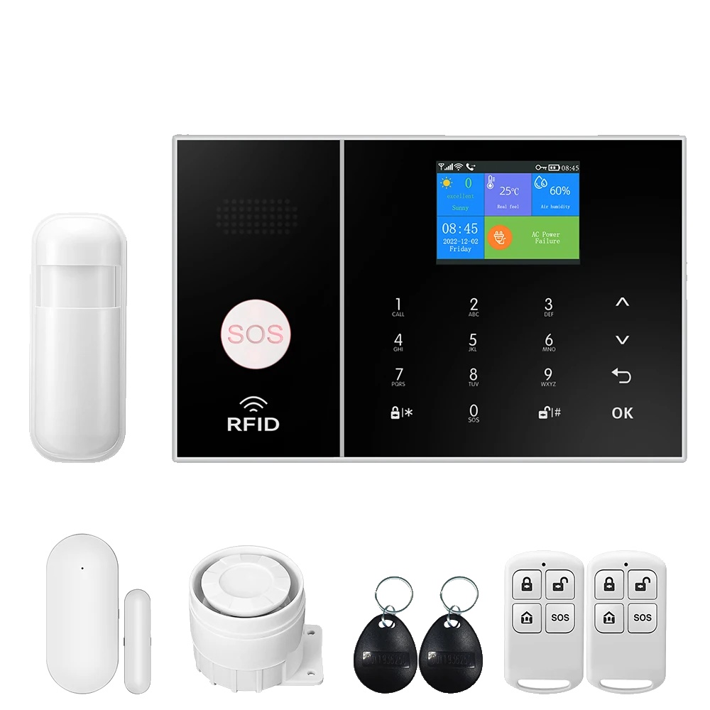 Smart-home-alarmsystem, Wlan- Und 4g-konnektivität, Bewegungserkennung, Typ A, Eu-stecker