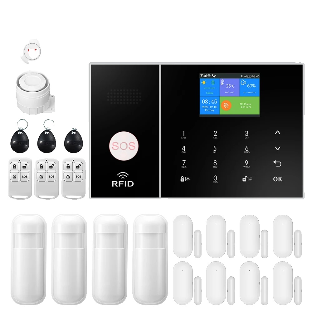 Smart-home-alarmsystem, Wlan- Und 4g-konnektivität, Bewegungserkennung, E-stecker (eu)