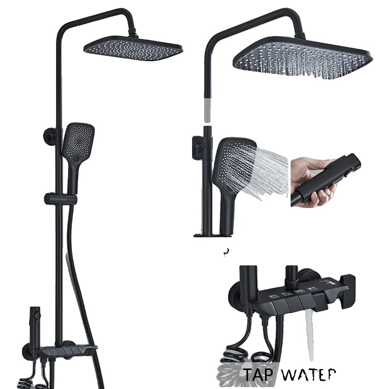 Duscharmatur-set, Kopfbrause, Handbrause, Bidet