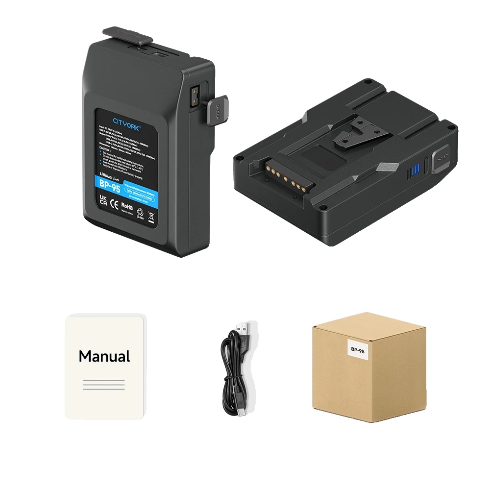 V-mount-akku, Hohe Kapazität 15000 Mah, Vielseitige Kompatibilität, Bp-95 6600 Mah