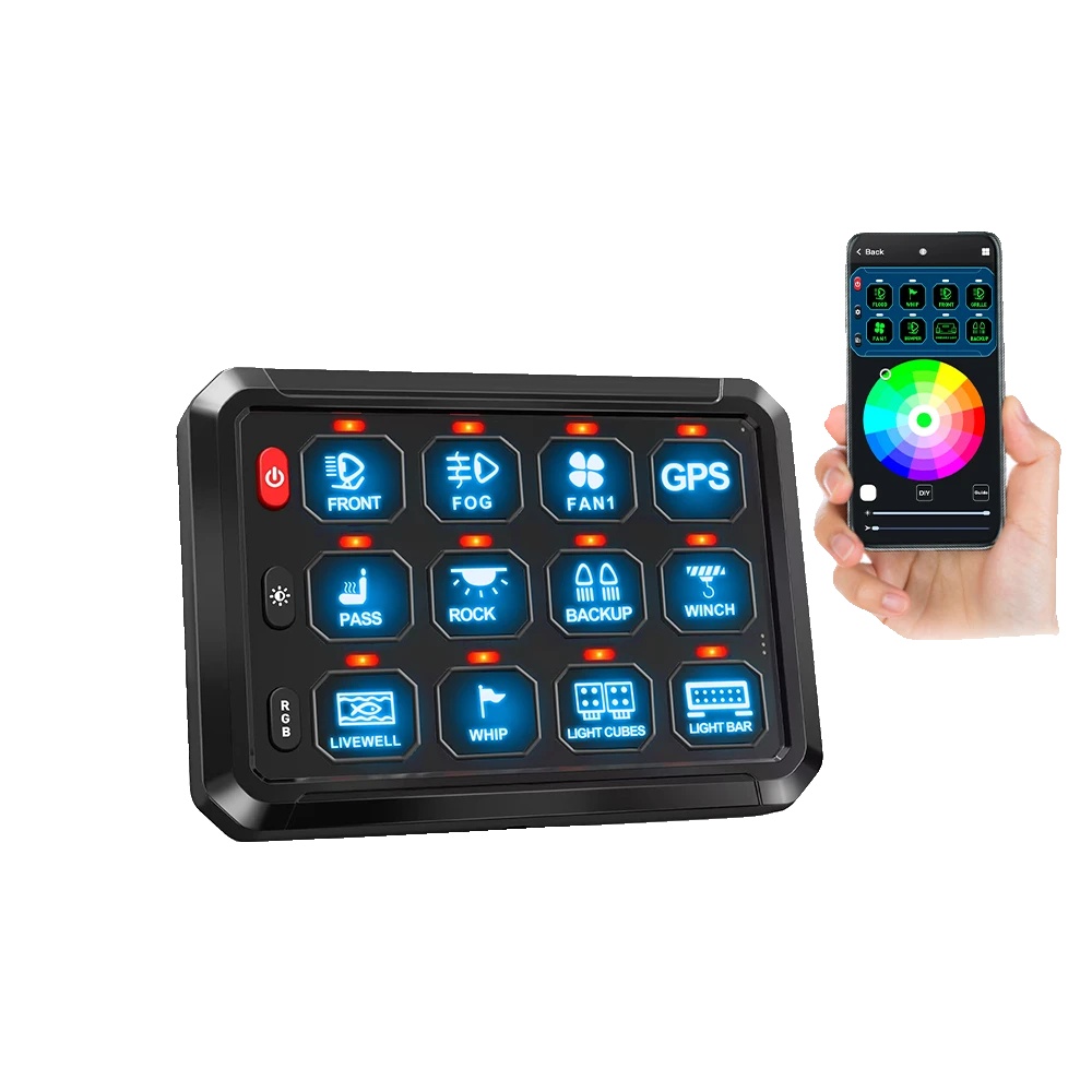 Rgb-schalterpanel, 12-fach, App-steuerung, Montage In Verschiedenen Positionen